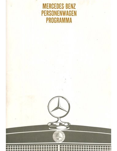 1969 MERCEDES BENZ PROGRAMMA BROCHURE NEDERLANDS