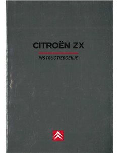 1991 CITROËN ZX INSTRUCTIEBOEKJE NEDERLANDS