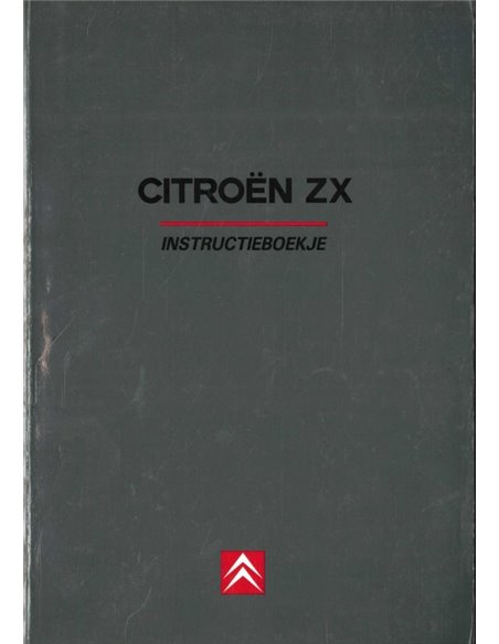 1991 CITROËN ZX BETRIEBSANLEITUNG NIEDERLÄNDISCH