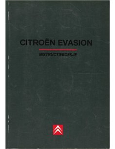 1994 CITROEN EVASION INSTRUCTIEBOEKJE NEDERLANDS