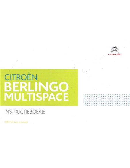 2016 CITROEN BERLINGO MULTISPACE OWNERS MANUAL HANDBOOK DUTCH