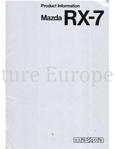 1978 MAZDA RX-7 BROCHURE ENGELS