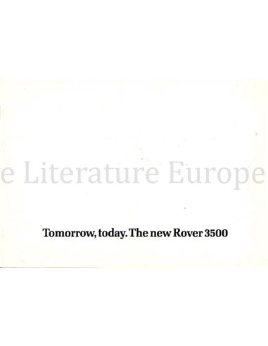 1976 ROVER 3500 BROCHURE ENGLISCH