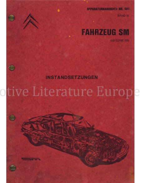 CITROÉN SM, REPARATIE (SERIE SB), VRAAGBAAK DUITS DEEL III