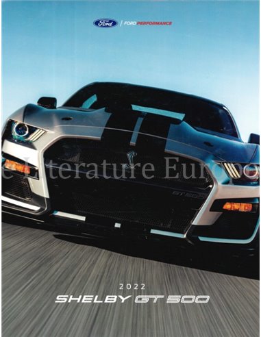 2022 FORD MUSTANG SHELBY GT500 BROCHURE ENGELS (USA)