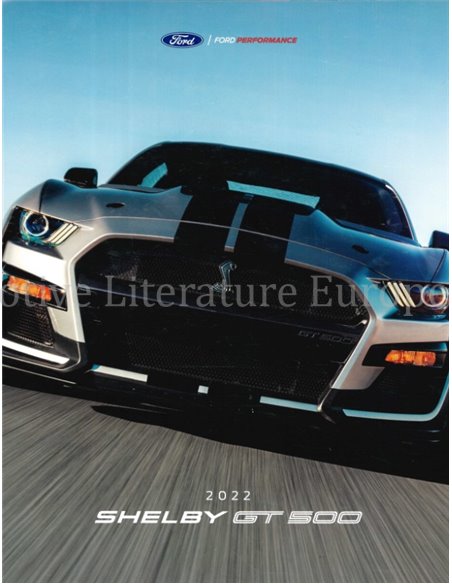 2022 FORD MUSTANG SHELBY GT500 BROCHURE ENGELS (US)