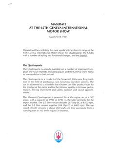 1995 MASERATI GENEVA PRESSKIT ENGLISH 2