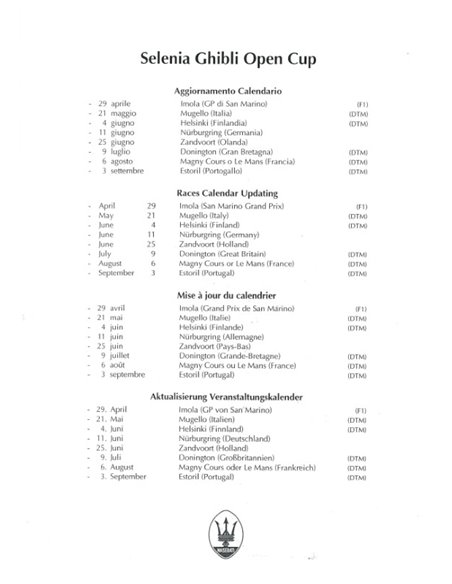 1995 MASERATI GENF PRESSEMAPPE ENGLISCH
