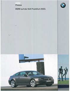 2003 BMW FRANKFURT HARDBACK PRESSKIT GERMAN