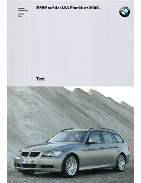 2005 BMW FRANKFURT HARDCOVER PRESSEMAPPE DEUTSCH