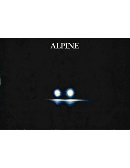 1991 ALPINE A610 TURBO BROCHURE NEDERLANDS