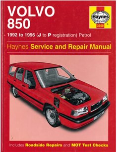 1992 - 1996 VOLVO 850 PETROL REPAIR MANUAL ENGLISH