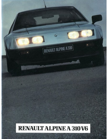 1981 ALPINE A310 V6 PROSPEKT NIEDERLÄNDISCH