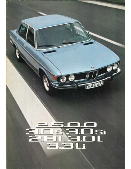 1975 BMW 2500 | 2.8 L | 3.0S | 3.0SI | 3.0L | 3.3LI BROCHURE DUTCH