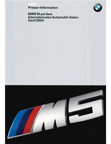 2004 BMW GENF PRESSEMAPPE ENGLISCH