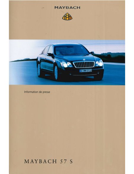 2005 MAYBACH 57S PRESSE MAPPE FRANZÖSISCH