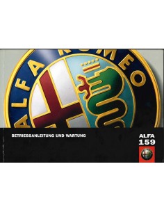 2008 ALFA ROMEO 159 OWNERS MANUAL & WARRANTY GERMAN