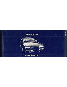 1978 CITROËN CX SERVICEBOEKJE DUITS