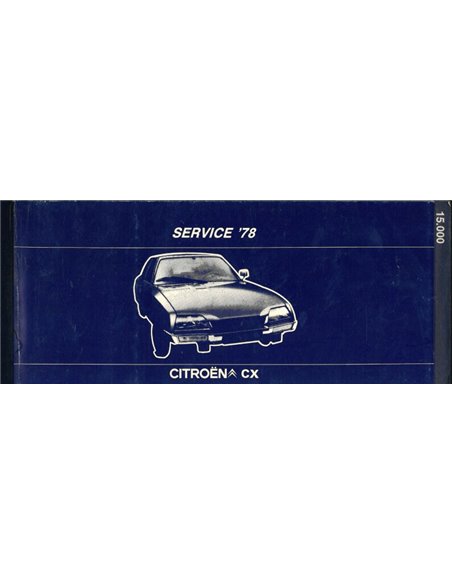 1978 CITROËN CX SERVICEBOEKJE DUITS