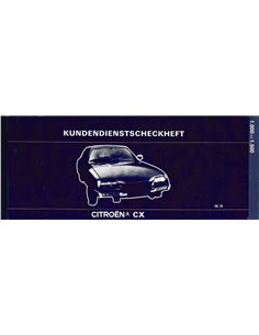1978 CITROËN CX GARANTIE & ONDERHOUD DUITS