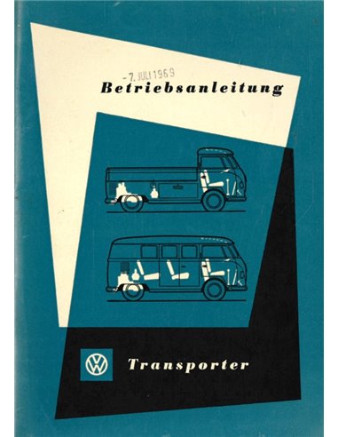 1957 VOLKSWAGEN T1 TRANSPORTER OWNERS MANUAL GERMAN