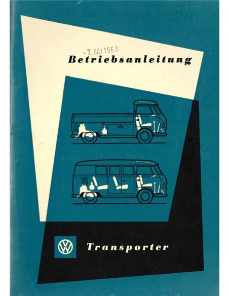 1957 VOLKSWAGEN T1 TRANSPORTER T1 BETRIEBSANLEITUNG DEUTSCH