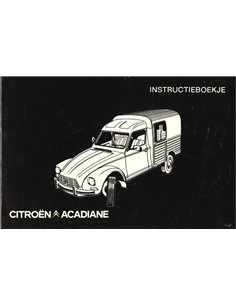 1984 CITROEN ACADIANE BETRIEBSANLEITUNG NIEDERLÄNDISCH