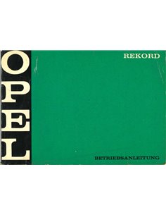 1969 OPEL REKORD BETRIEBSANLEITUNG DEUTSCH