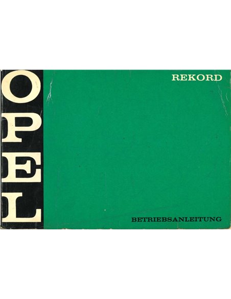 1969 OPEL REKORD OWNERS MANUAL DUITS