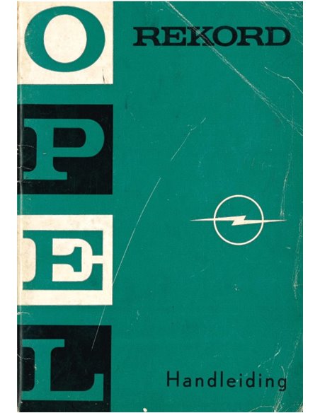 1969 OPEL REKORD OWNERS MANUAL DUTCH