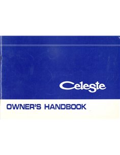 1975 MITSUBISHI CELESTE INSTRUCTIEBOEKJE ENGELS