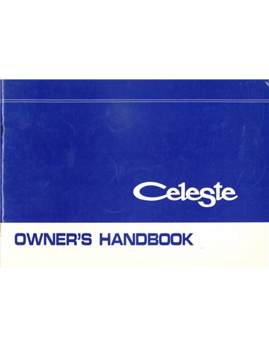1975 MITSUBISHI CELESTE OWNERS MANUAL ENGLISCSH