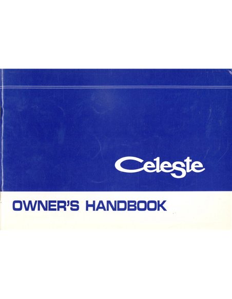1975 MITSUBISHI CELESTE OWNERS MANUAL ENGLISCSH