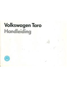 1989 VOLKSWAGEN TARO BETRIEBSANLEITUNG NIEDERLÄNDISCH