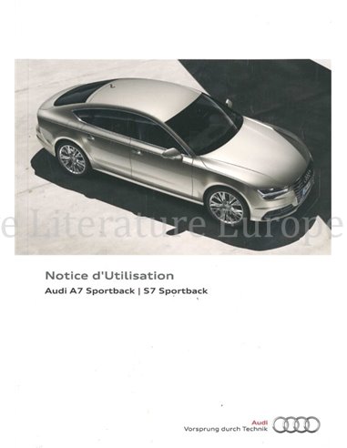 2014 AUDI A7 SPORTBACK | S7 SPORTBACK OWNERS MANUAL FRENCH