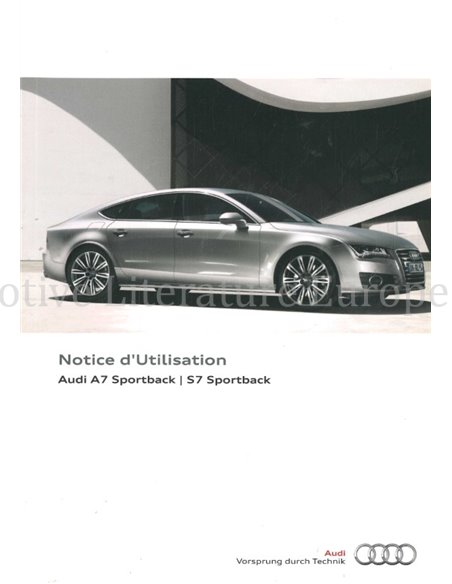 2013 AUDI A7 SPORTBACK | S7 SPORTBACK OWNERS MANUAL FRENCH
