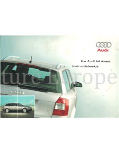2001 AUDI A4 AVANT BETRIEBSANLEITUNG NIEDERLÄNDISCH