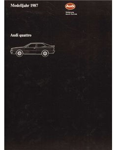 1987 AUDI QUATTRO PRESSKIT GERMAN