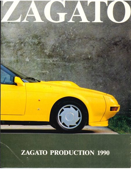1990 ZAGATO PRUDUCTION RANGE BROCHURE