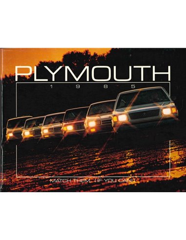 1985 PLYMOUTH PROGRAMMA BROCHURE ENGELS (USA)