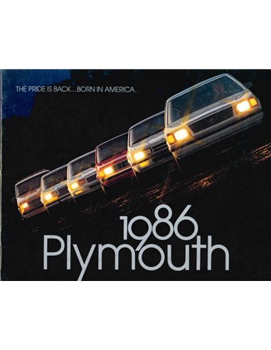 1986 PLYMOUTH PROGRAMM PROSPEKT ENGLISCH (USA)