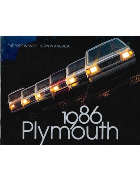 1986 PLYMOUTH PROGRAMM PROSPEKT ENGLISCH (USA)