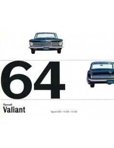 1964 PLYMOUTH VALIANT PROSPEKT ENGLISCH