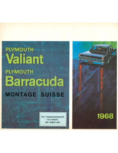 1968 PLYMOUTH VALIANT | BARRACUDA BROCHURE DUITS
