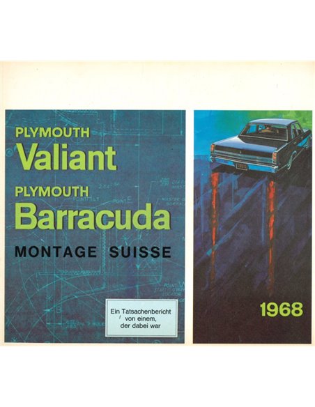 1968 PLYMOUTH VALIANT | BARRACUDA BROCHURE DUITS