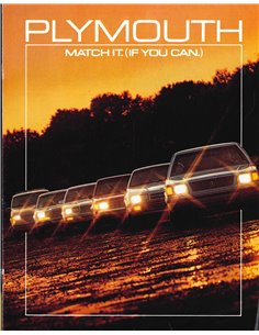 1985 PLYMOUTH PROGRAMM PROSPEKT ENGLISCH (USA)