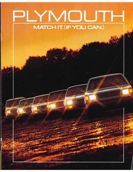 1985 PLYMOUTH PROGRAMMA BROCHURE ENGELS (USA)