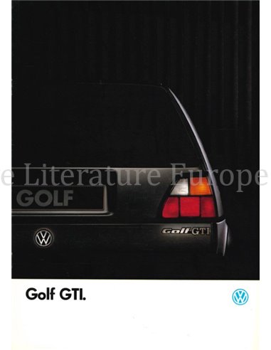 1988 VOLKSWAGEN GOLF GTI BROCHURE FRENCH