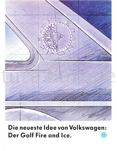1990 VOLKSWAGEN GOLF FIRE AND ICE BROCHURE DUITS