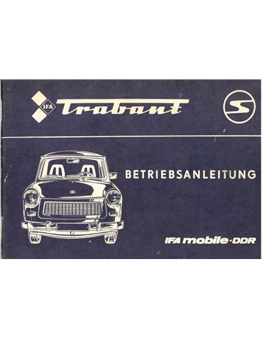 1987 TRABANT 601 BETRIEBSANLEITUNG DEUTSCH